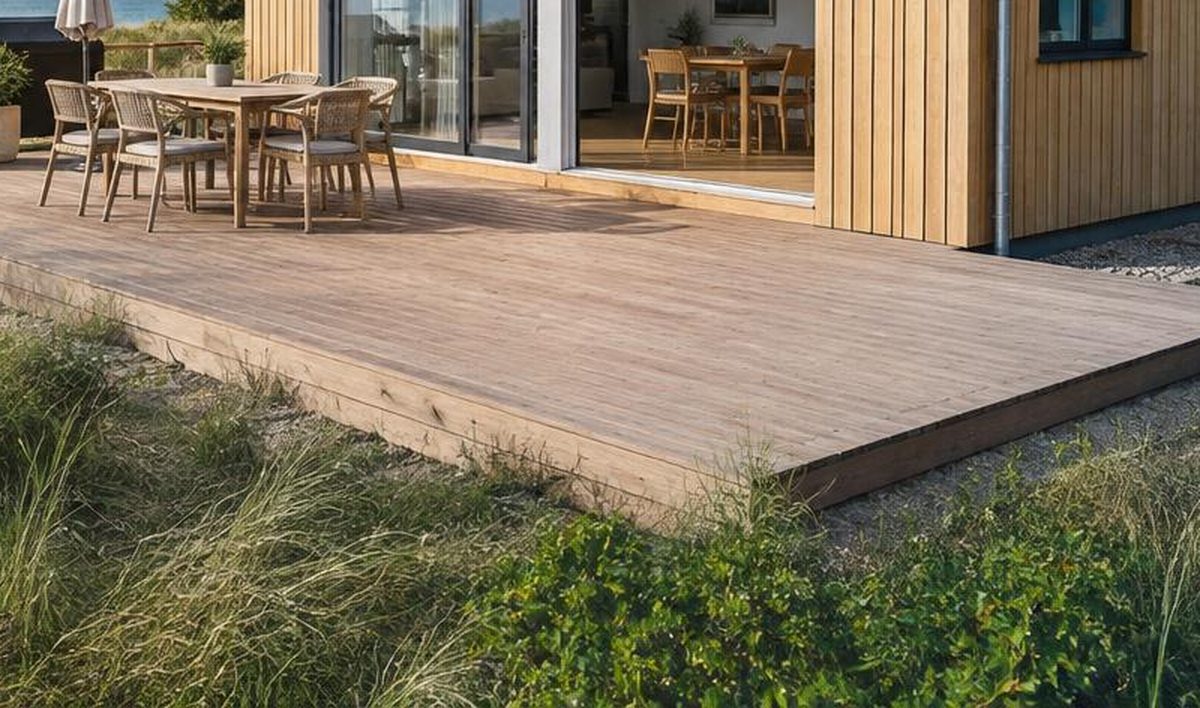 Ny terrasse i træ ved sommerhus
